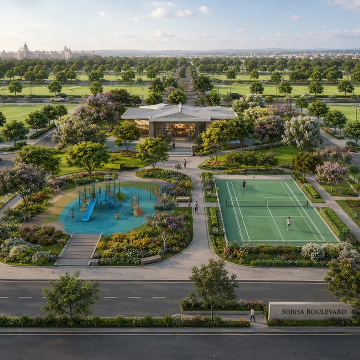Sobha Boulevard landscaped amenities and play areas