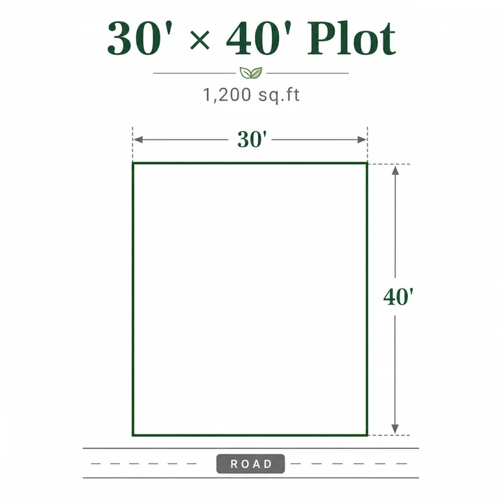 Sobha Boulevard 30 x 40 Plot plot layout - 1,200 sq ft