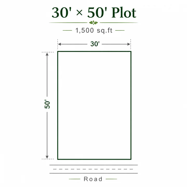 Sobha Boulevard 30 x 50 Plot plot layout - 1,500 sq ft