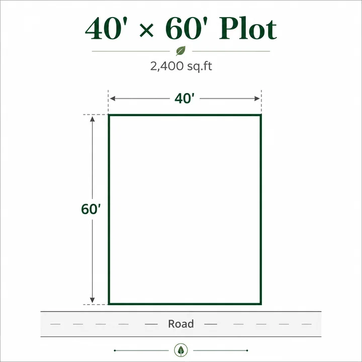 Sobha Boulevard 40 x 60 Plot plot layout - 2,400 sq ft