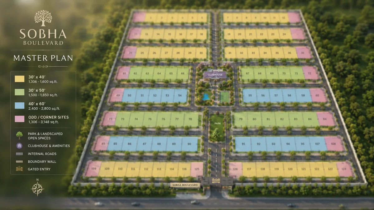 Sobha Boulevard master plan site layout